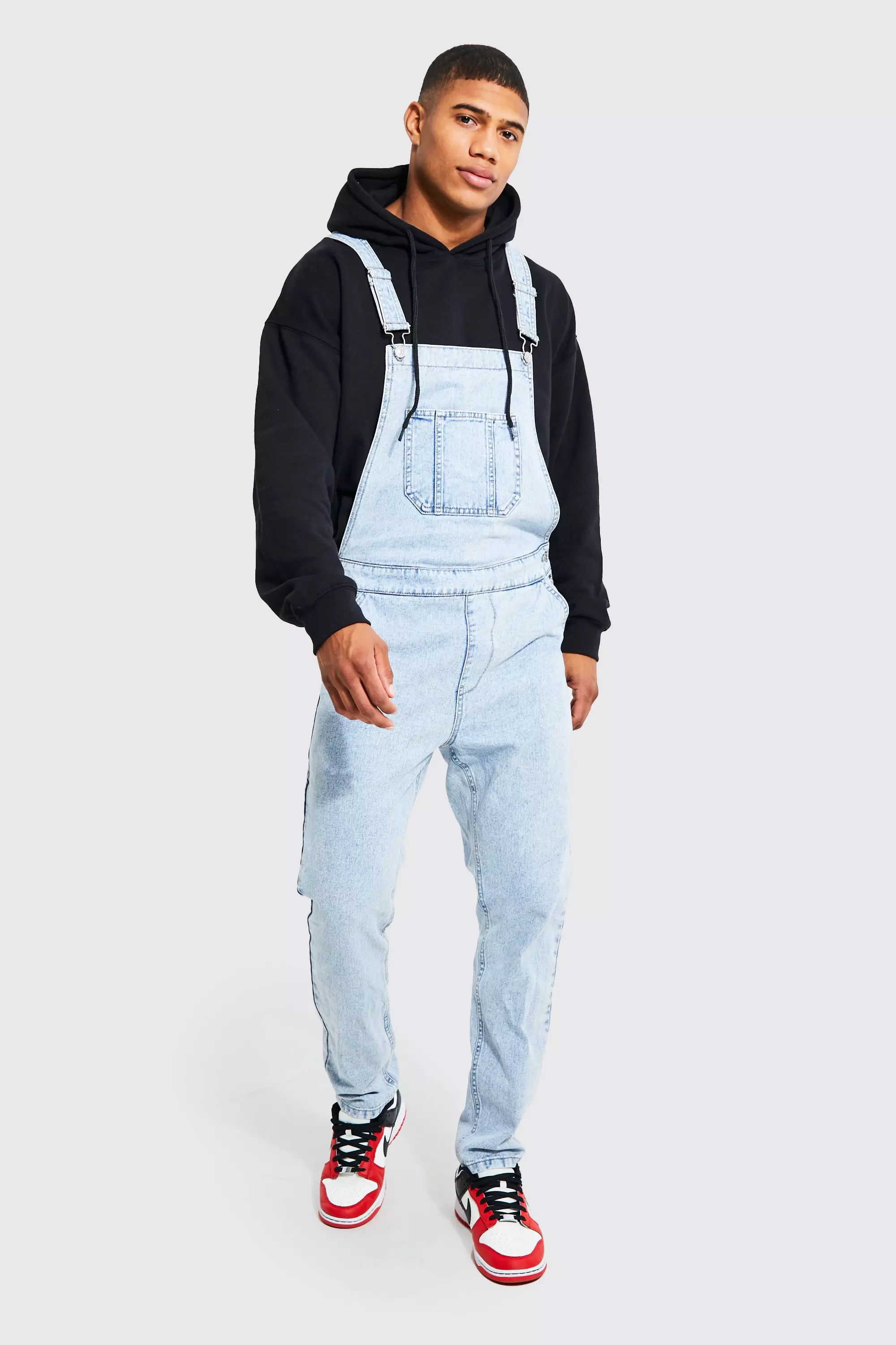 Male on sale denim dungarees